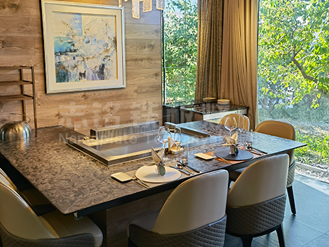 别墅会所单位招待铁板烧设备定制 图2